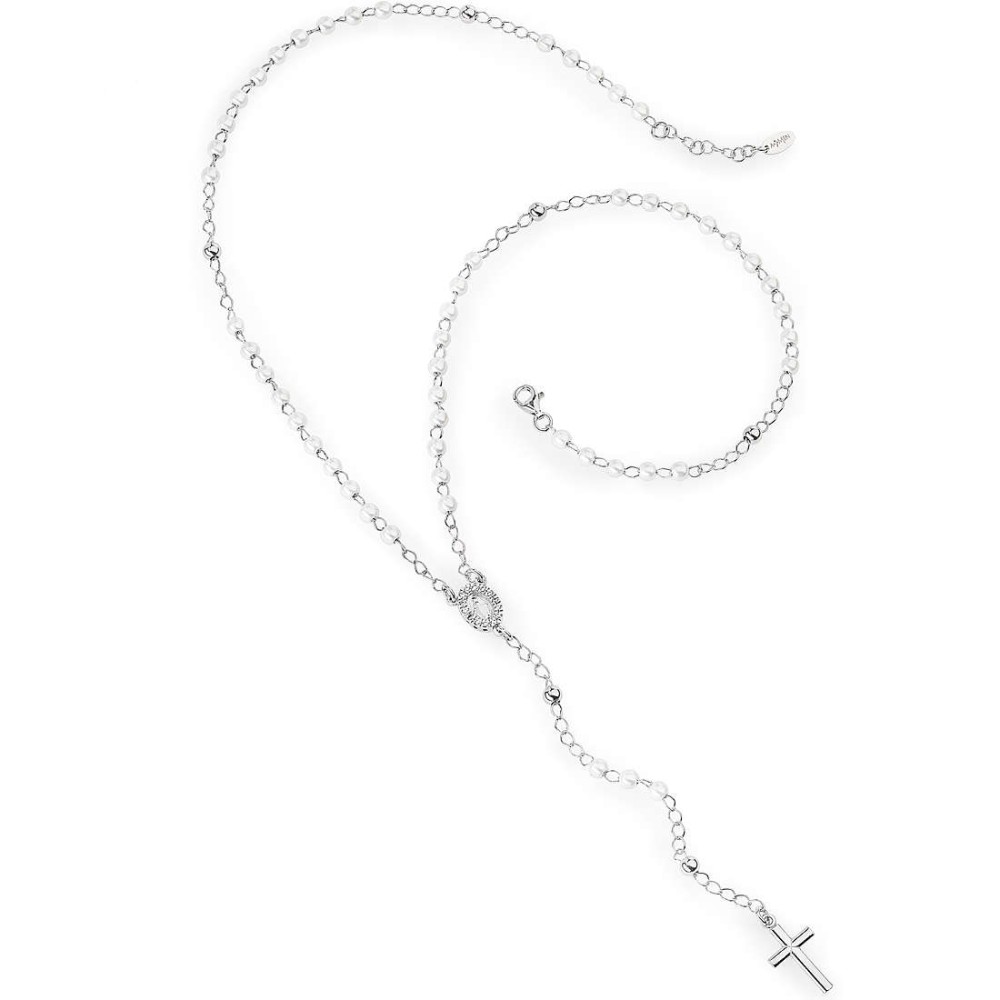 1 - Necklace Amen CROBBZ-M4 925 Silver Rosario collection