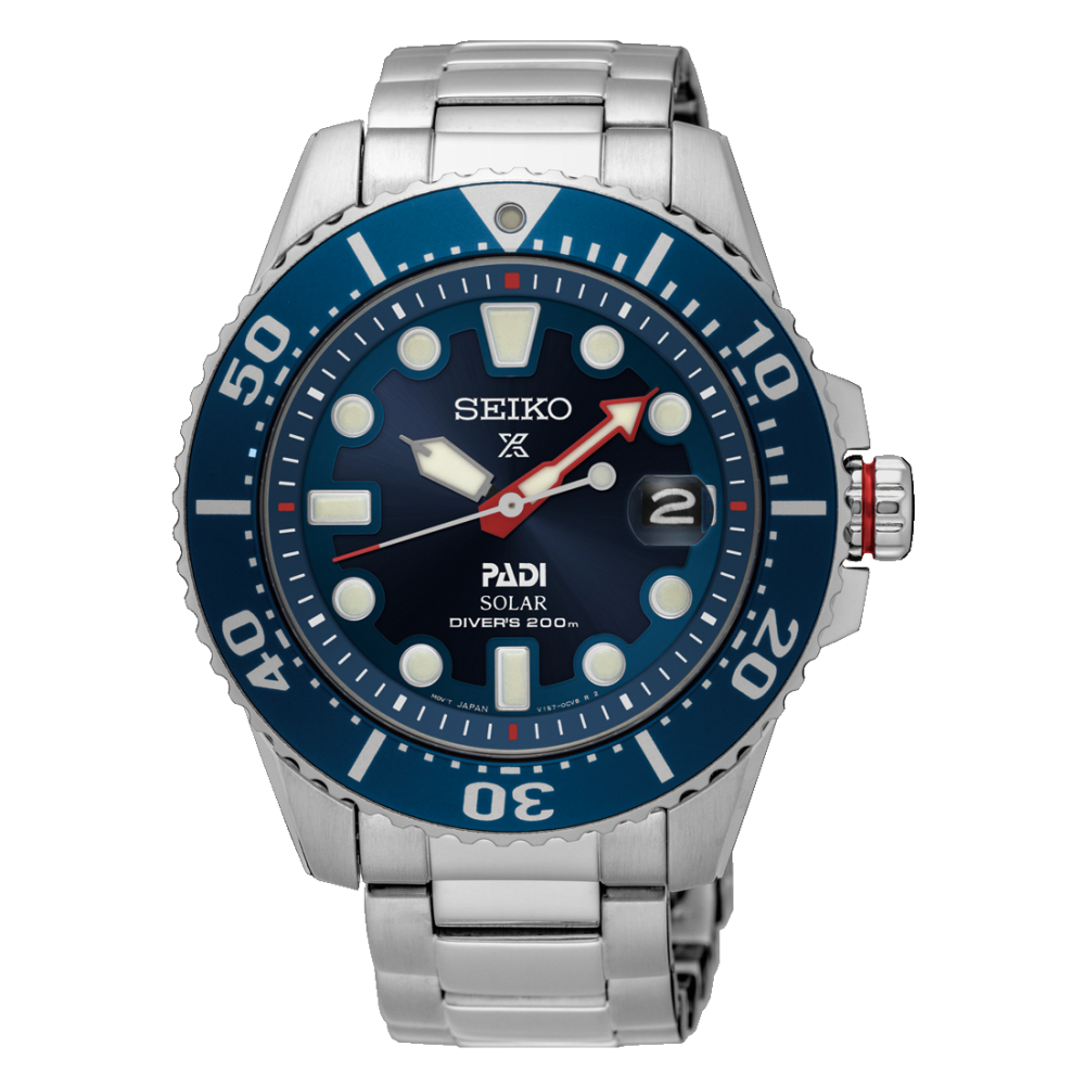 1 - Watch Seiko Solo time man solar analog steel strap model Prospex SNE435P1