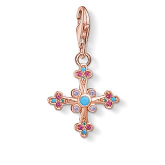 1 - Pendant Thomas Sabo 1493-321-7 Silver 925 rosé Charm Cross