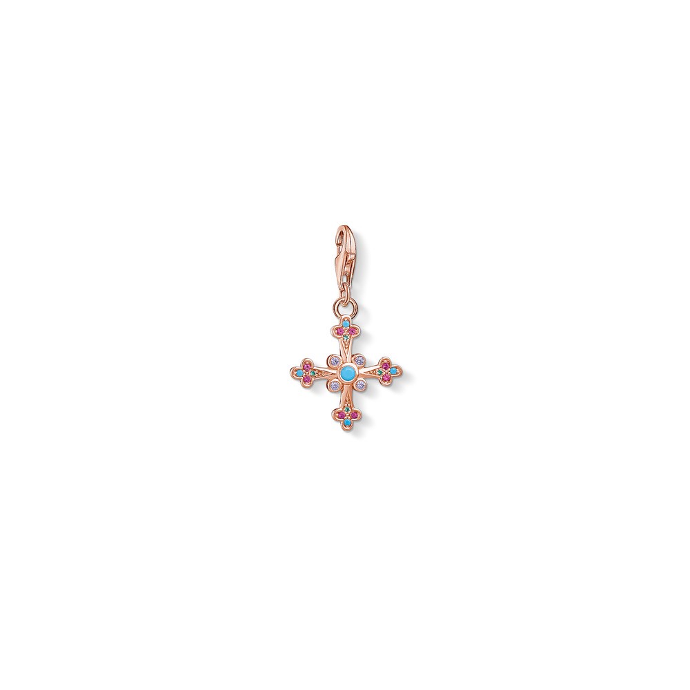 1 - Pendant Thomas Sabo 1493-321-7 Silver 925 rosé Charm Cross