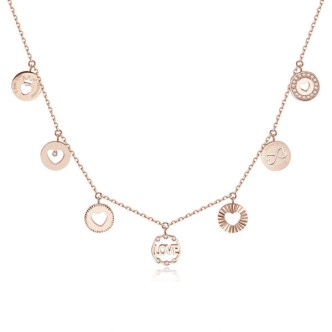 1 - Necklace Brosway BAH09 316L steel with Swarovski Chant collection