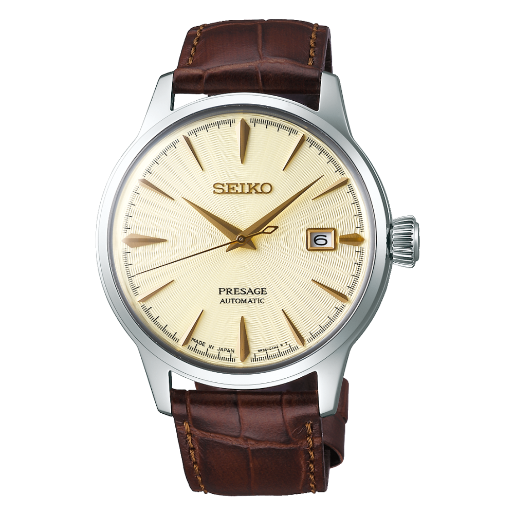 1 - Seiko watch Automatic men's analogue leather strap Presage SRPC99J1