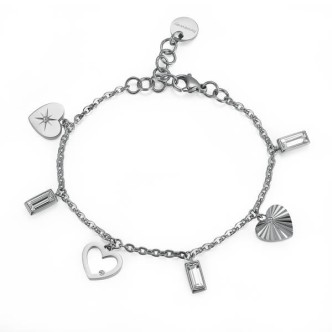 1 - Bracciale Brosway BAH32 acciaio 316L con Swarovski collezione Chant