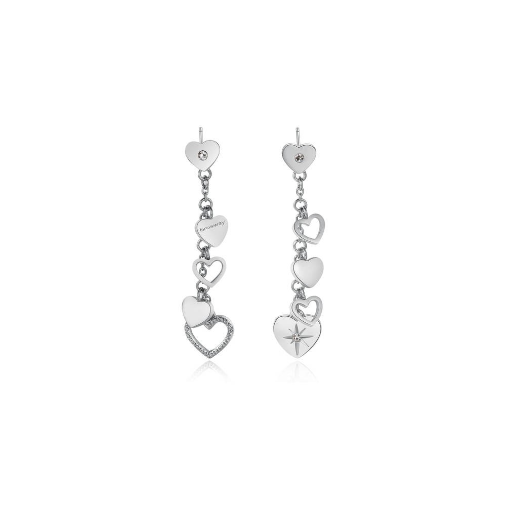 1 - Brosway BAH34 316L steel earrings with Swarovski Chant collection