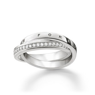 1 - Thomas Sabo Ring TR2099-051-14-60 Silver Togheter Glam & Soul