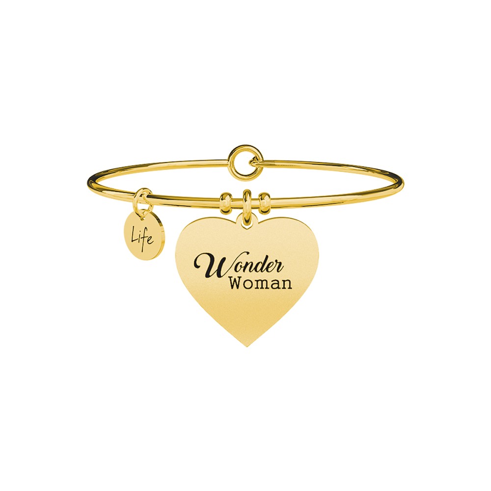 1 - Kidult bracelet 731646 316L steel with PVD Gold Love collection