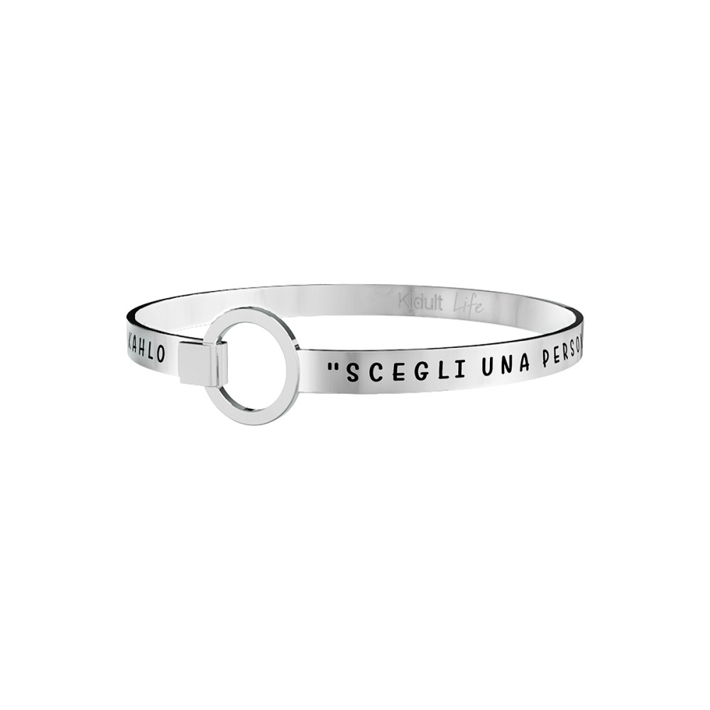 1 - Bracciale Kidult 731599 acciaio 316L con frase F. Kahlo collezione Love