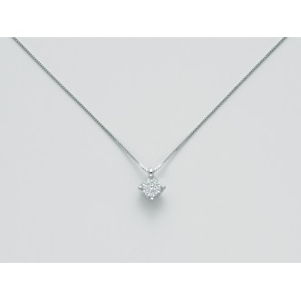 1 - Miluna necklace CLD4105 750/1000 gold with 9 diamonds tot. Tot. 5.4