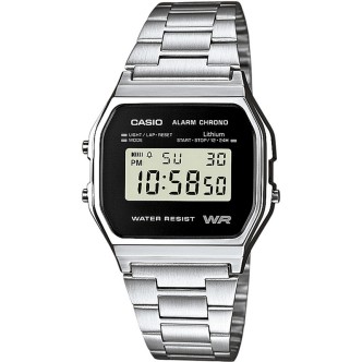 1 - Casio watch unisex digital steel strap Casio Collection Vintage A158WEA-1EF