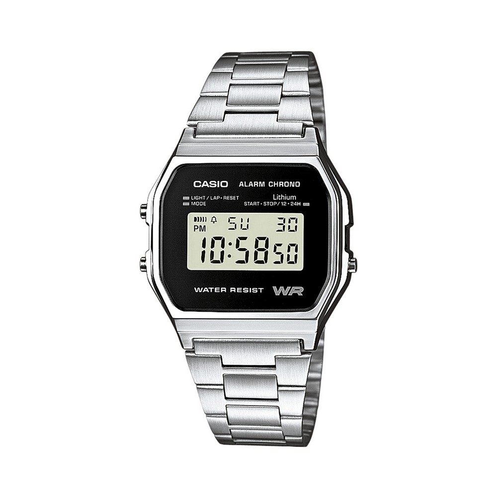 1 - Casio watch unisex digital steel strap Casio Collection Vintage A158WEA-1EF