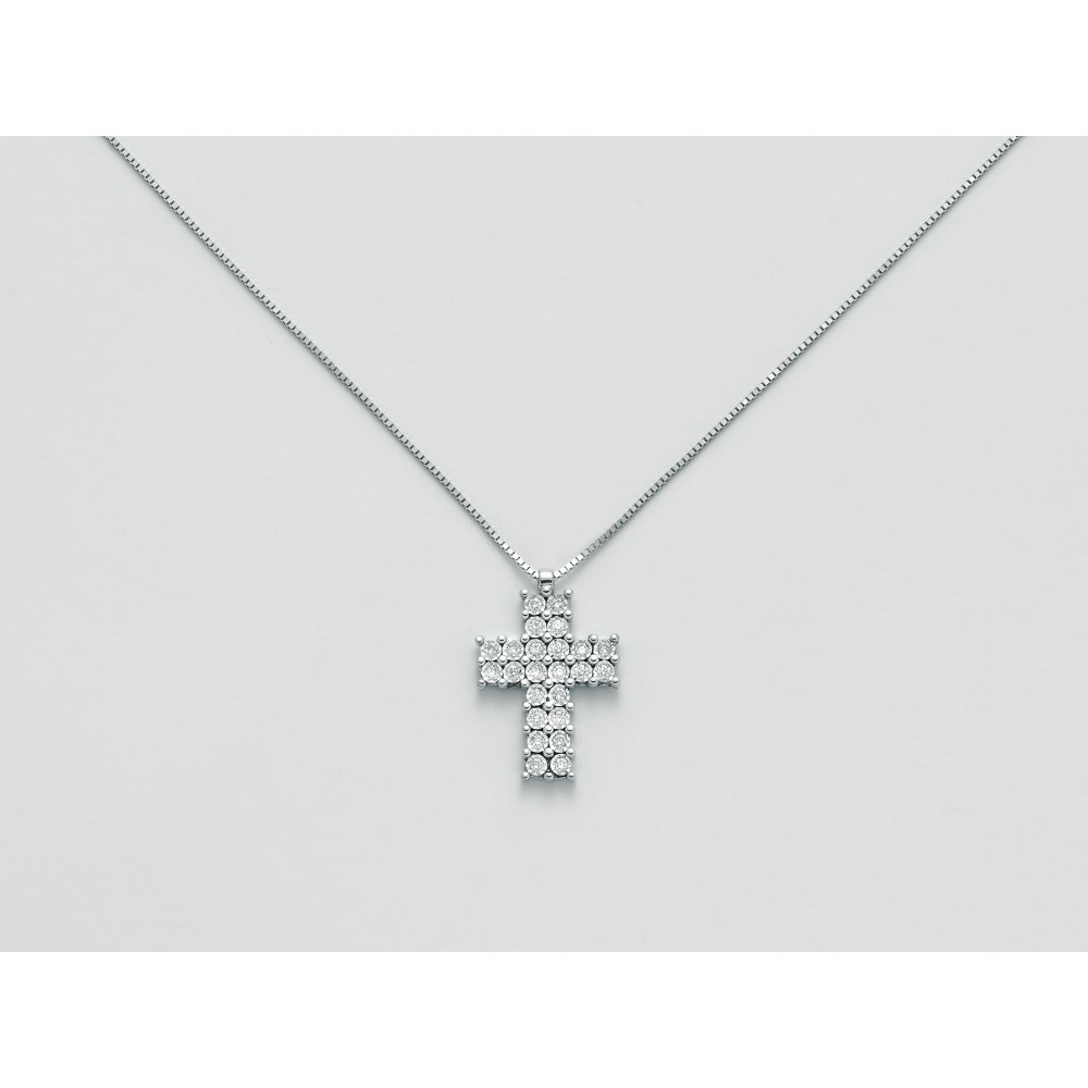 1 - Miluna necklace CLD4224 Gold 750/1000 with diamonds collection Crosses in Diamonds