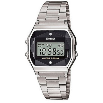 1 - Casio watch woman digital steel strap Casio Collection Retro A158WEAD-1EF