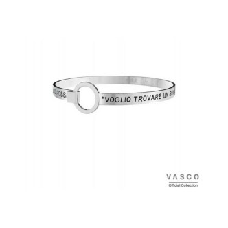 1 - Kidult bracelet 731471 316L steel with phrase by Vasco Rossi Free Time Collection