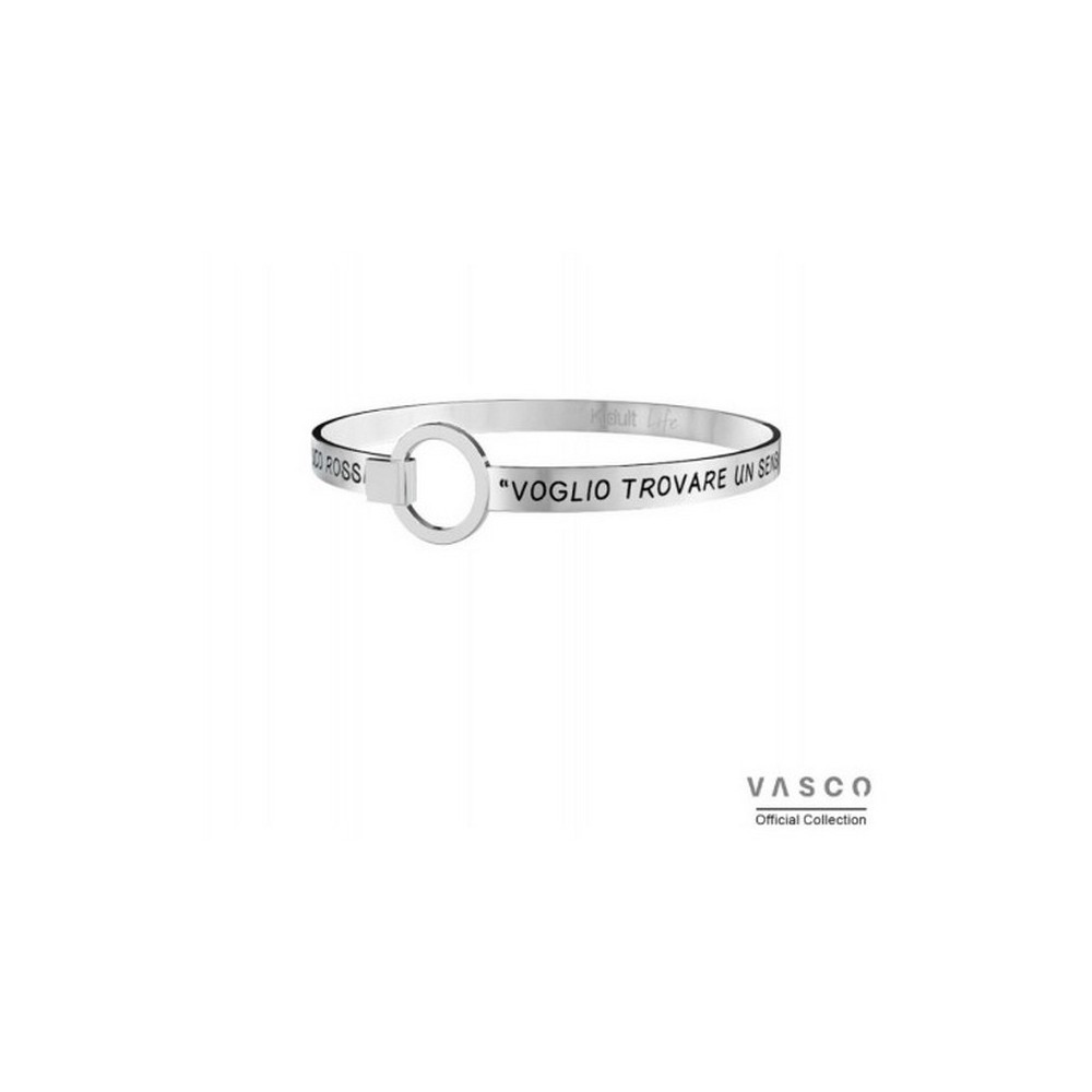 1 - Kidult bracelet 731471 316L steel with phrase by Vasco Rossi Free Time Collection