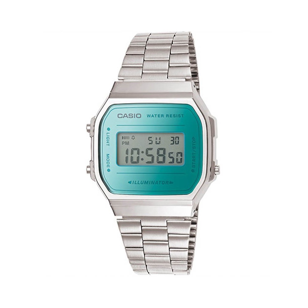 1 - Casio watch unisex digital steel strap Casio Retro A168WEM-2EF