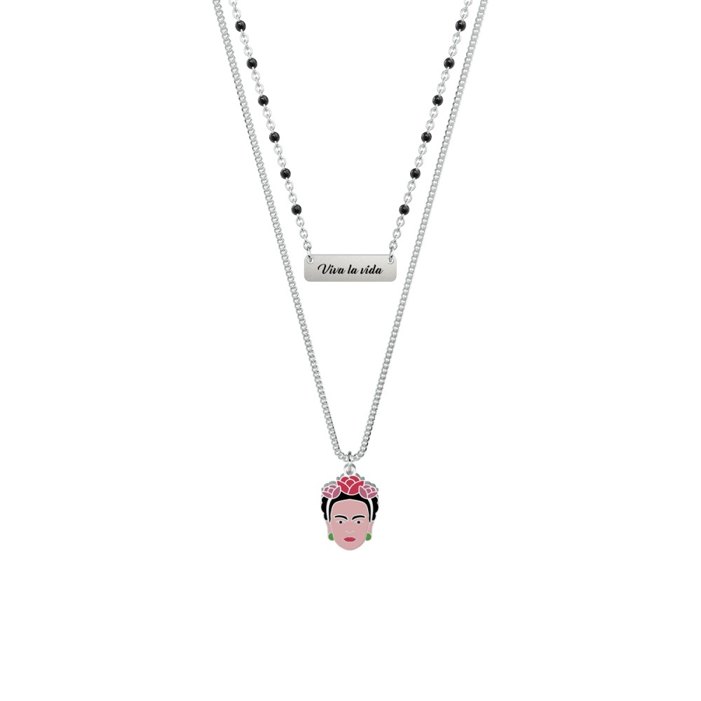 1 - Collana Kidult Frida Khalo donna 751148 acciaio 316L collezione Symbols