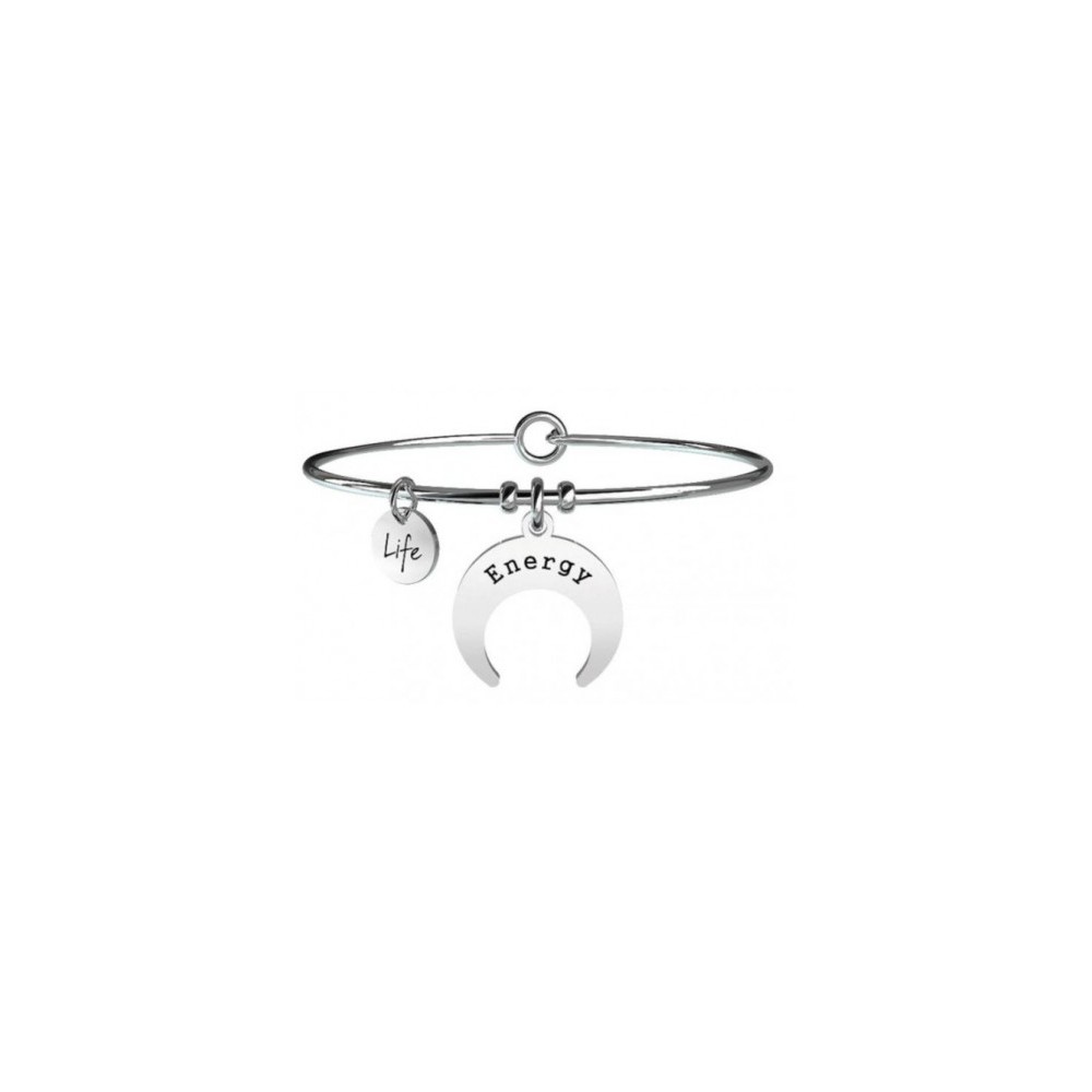 1 - Bracciale Kidult 731246  ciondolo con scritta Energy e cristalli collezione Symbols