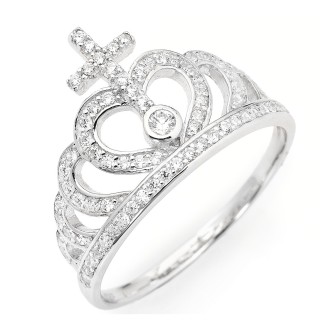 1 - Ring Amen AC2-14 Silver 925 Crowns collection