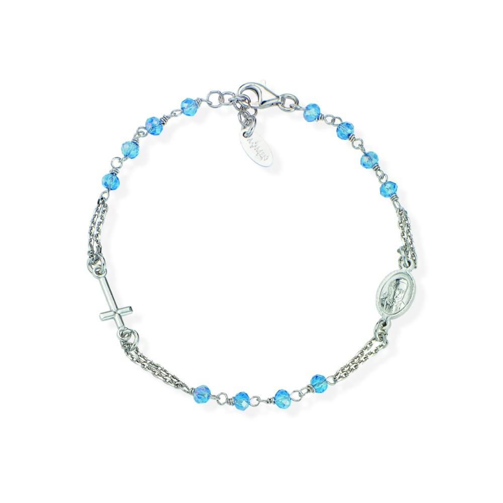 1 - Amen Bracelet BROBC3 925 Silver Rosari collection