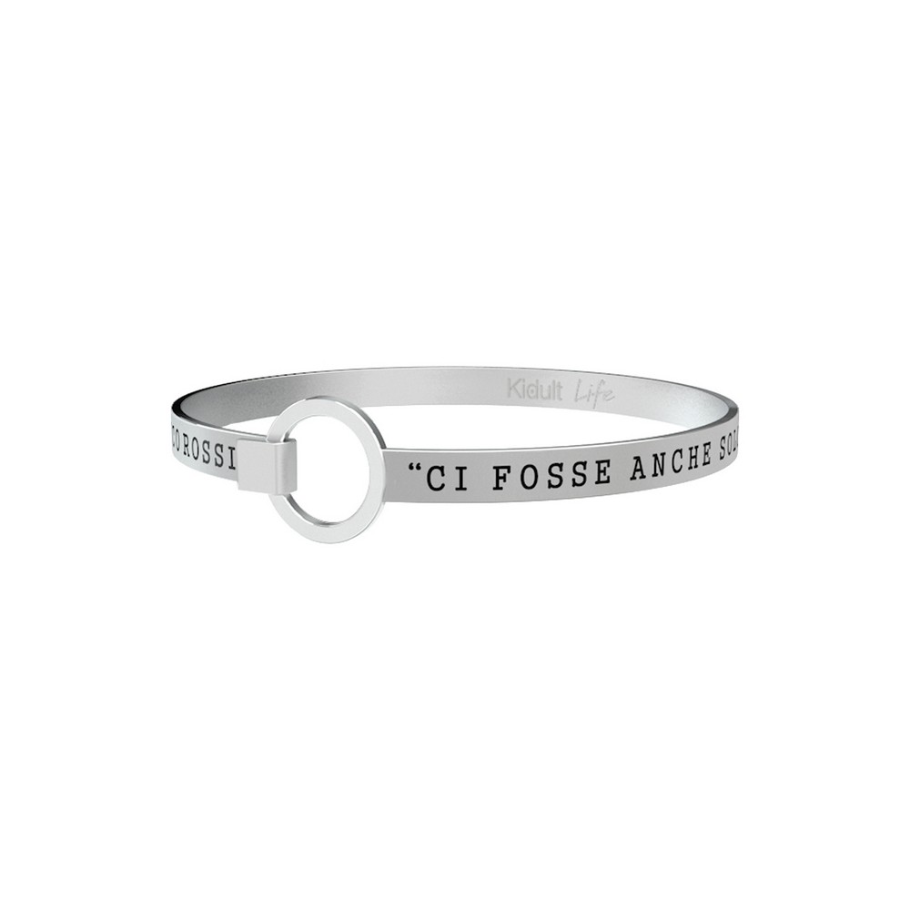 1 - Bracciale Kidult 731473 acciaio 316L con frase di Vasco Rossi  collezione Free Time