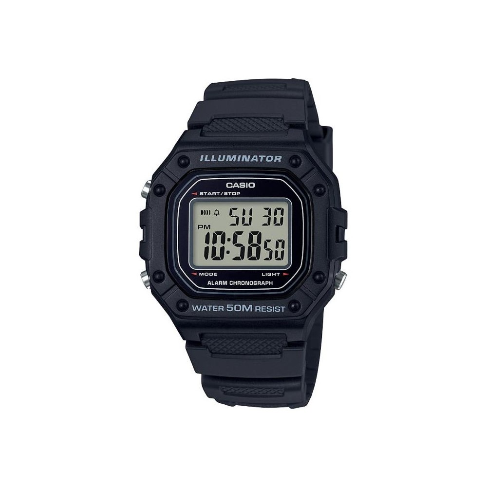 1 - Casio Watch Man Digital Resin Band Casio Collection W-218H-1AVEF