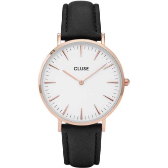 1 - Cluse watch only unisex analog time leather La Boheme CL18008