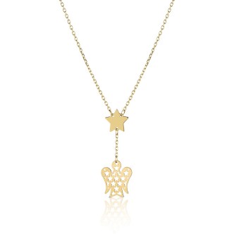 1 - Necklace Roberto Giannotti NKT281 Yellow Gold 18 Kt Angeli collection