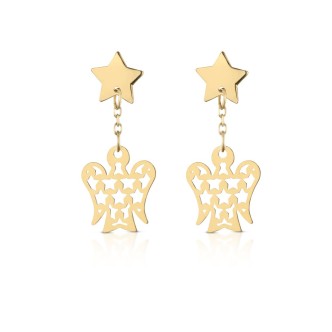 1 - Roberto Giannotti NKT282 Earrings 18 Kt Yellow Gold Angeli collection