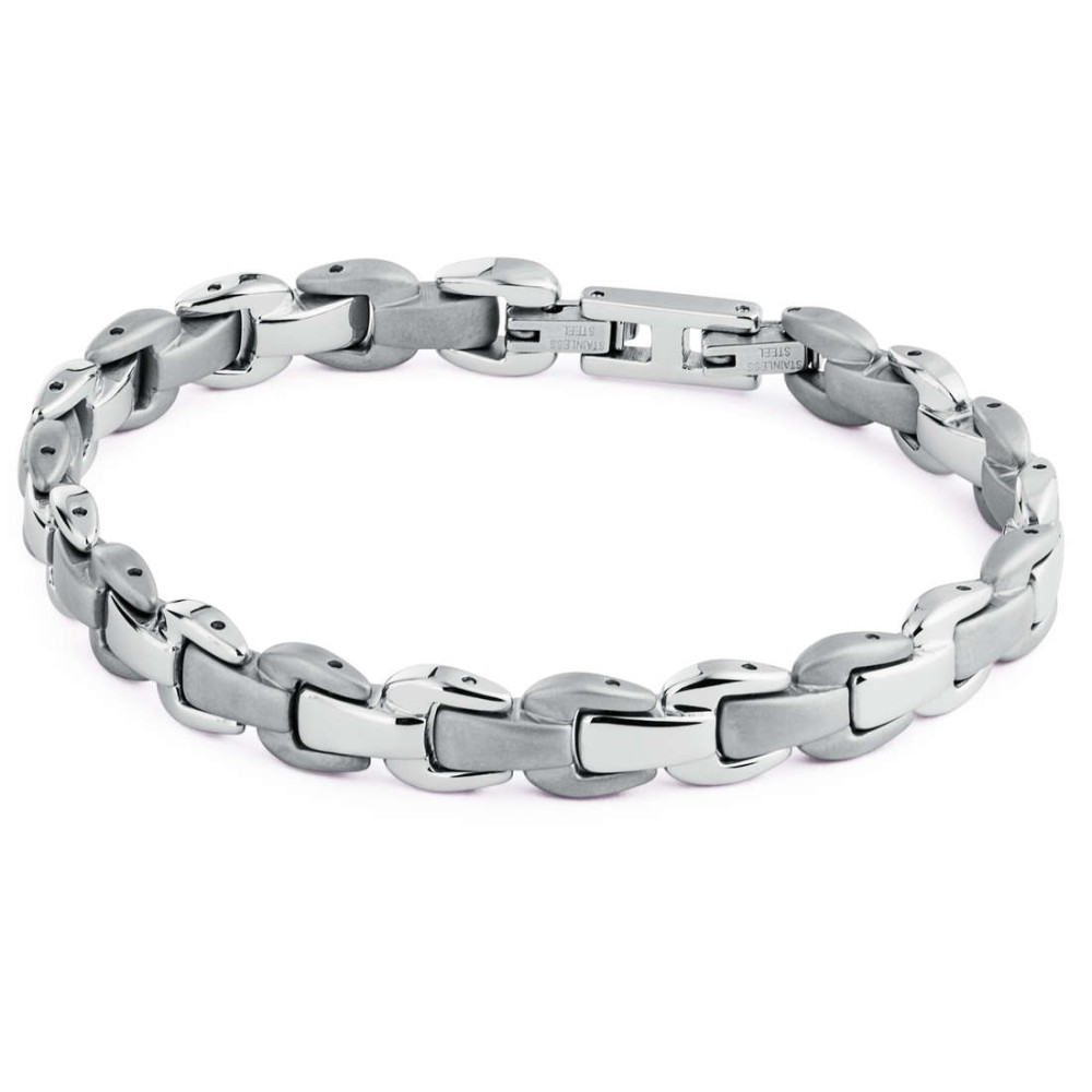 1 - Brosway man BDP12 bracelet in polished and satin steel Diapason collection