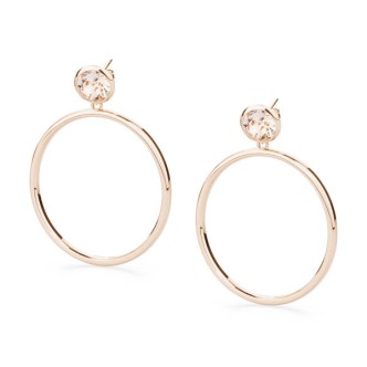 1 - Brosway BRT31 earrings in 316L steel with PVD Rose Gold and Swarovski crystals E-Tring collection