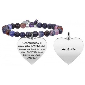 1 - Kidult Agate 731329 bracelet with 316L stainless steel pendant Love collection