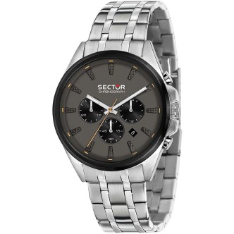 1 - Sector men's chronograph watch R3273991003 collection 280. Watch with steel case 44 mm in diameter black