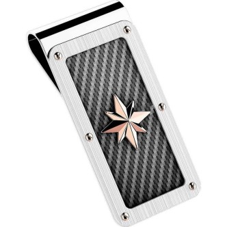 1 - Money clip Zancan man EHF018 316L steel Hi Teck collection