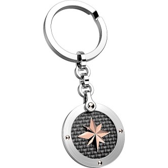 1 - Zancan keyring man EHP055 316L steel Hi Teck Kompass collection