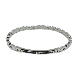 1 - Bracciale uomo Zancan EHB191 Acciaio 316L collezione Hi-Teck