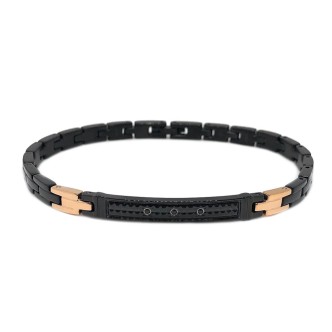 1 - Bracciale uomo Zancan EHB196 Acciaio 316L collezione Hi-Teck