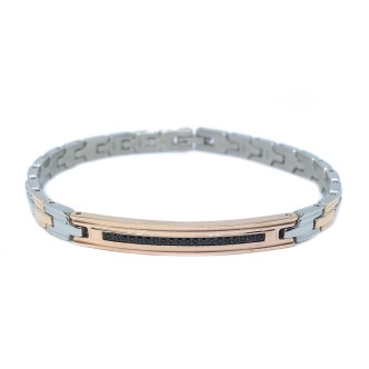 1 - Bracciale uomo Zancan EHB199 Acciaio 316L collezione Hi-Teck