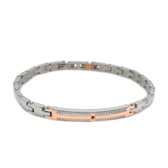 1 - Bracciale uomo Zancan EHB205 Acciaio 316L collezione Hi-Teck