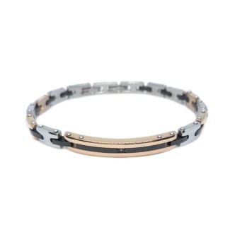 1 - Bracciale uomo Zancan EHB215 Acciaio 316L collezione Hi-Teck