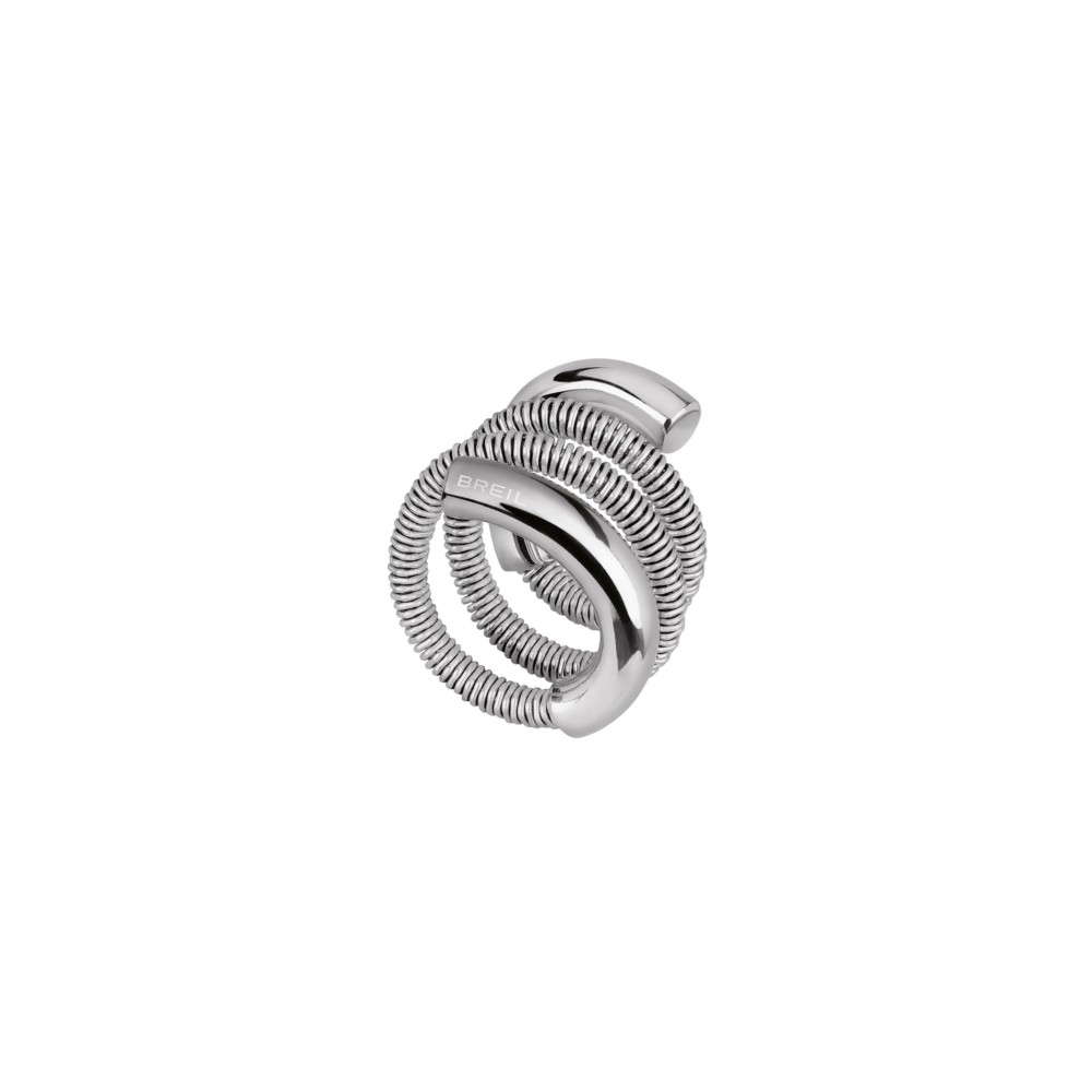 1 - Breil woman ring TJ2870 steel New Snake Steel collection