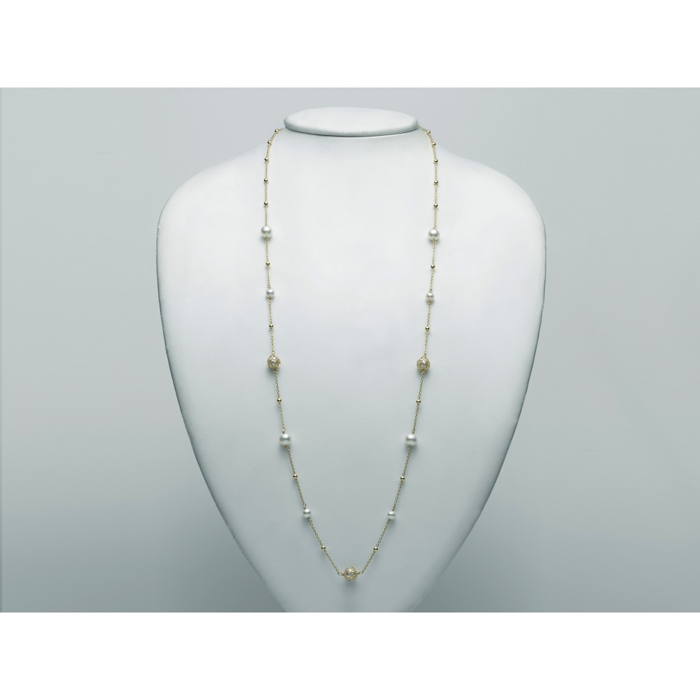 1 - Miluna Necklace PCL5898G 925 Silver collection Games of Pearls