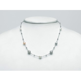 1 - Miluna Necklace PCL5916 925 Silver collection Games of Pearls