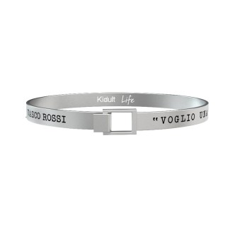 1 - Kidult bracelet 731478 316L steel with phrase by Vasco Rossi Free Time collection