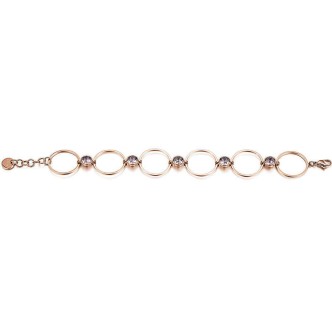 1 - Brosway bracelet BDY19 steel circles PVD rose gold with Swarovski Destiny collection