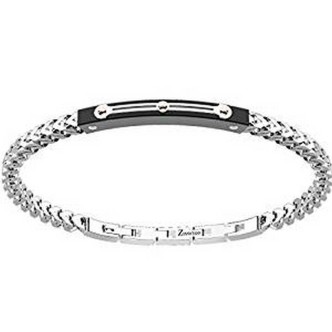 1 - Zancan man EHB154 bracelet in stainless steel 316L and plate in black steel