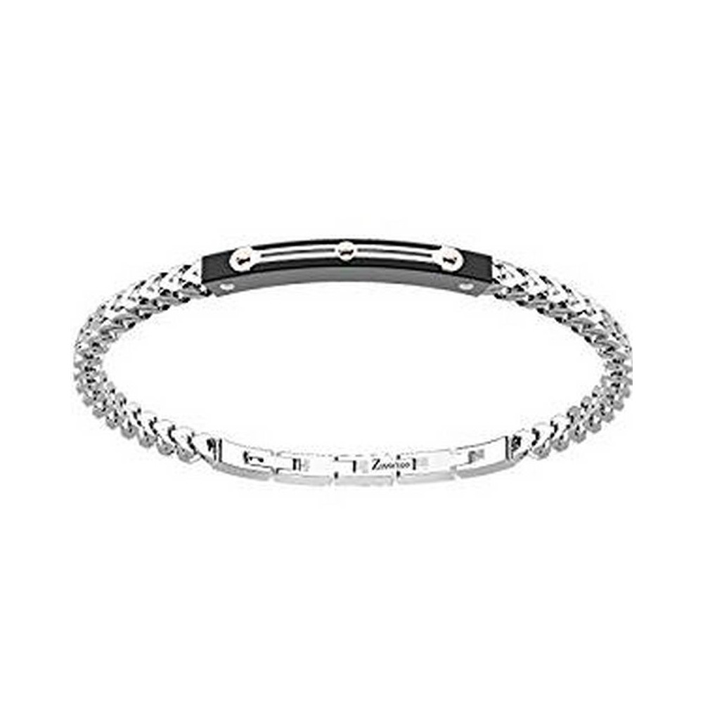 1 - Zancan man EHB154 bracelet in stainless steel 316L and plate in black steel