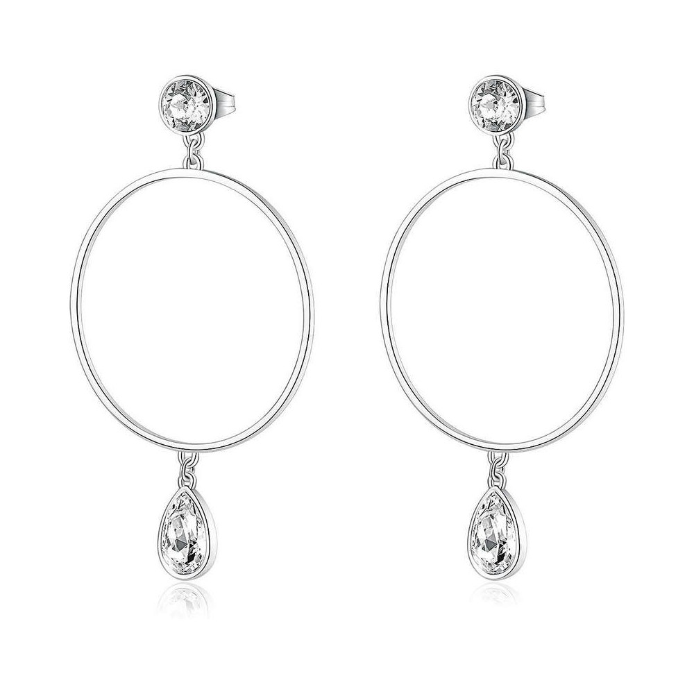 1 - Hoop Earrings Brosway BDY24 in steel with Swarovski Destiny collection