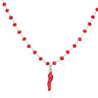 1 - Collana donna Amen CLCOBRR Argento 925 collezione Cornetti