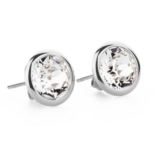 1 - BRT33 Brosway earrings in stainless steel with Swarovski round Crystal E-Tring collection