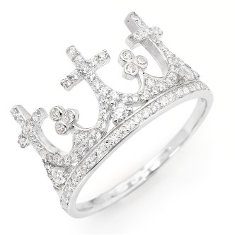 1 - Ring Amen AC3-14 Silver 925 Crowns collection